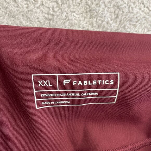 NEW Fabletics Trail Tight Women's XXL Dark Red Legging Pocket Snug Fit - Picture 6 of 11